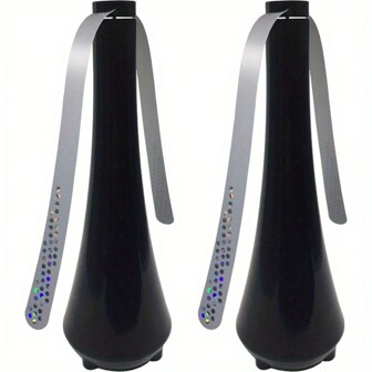 2 piezas, Ventilador matamoscas para usar dentro o fuera de la comida, ventilador tipo abanico para mesa, ventiladores mata moscas para mesas, barbacoas, restaurantes, eventos, ventilador giratorio de alimentos que funciona con batería, ventilador portátil de mesa mata moscas para fiestas, color negro 2 piezas
