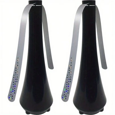 2 件，用于室内外用餐的苍蝇拍风扇，用于餐桌的野餐风扇，用于餐桌、烧烤、餐厅、活动的苍蝇风扇，电池供电的食物旋转风扇，用于派对的便携式桌面苍蝇风扇，黑色 2 件