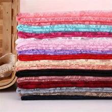 黑色蕾丝面料按米计价适用于服装窗帘婚纱缝纫纯色牡丹花朵图案柔软布料抗皱垂坠 - 多色 - 查看 8