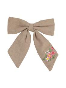 1 pieza Pinza de pelo con lazo bordado personalizado para niñas, lazos de pelo bordados con nombre personalizado, pinza de pelo con lazo de flor bordado, adecuado para decoración diaria del cabello, regalo para niñas, multifuncional, ornamental, grabado, letra, elegante, lindo, colorido, kawaii, adorable, casual, único, personalizado, regalos para bebés, lindos, familia, amigos, hija, hijo, ella, para el Día del Niño, vacaciones de primavera