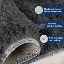 LOEFME Fluffy Rugs S/M/L Super Soft Shaggy Carpet For Comfort In Any Home Space - Dark Grey - View 8