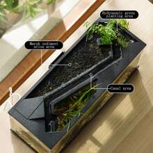 Small Fish Tank, Aquarium Tank With Build-In Light, Water Pump, Clear Cover, Landscaping System, High Transparency Acrylic Rectangular Fish Tank For Living Room