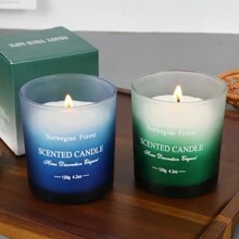 1pc 130g Ombre Scented Candle For Home Decor, Bedroom, Kitchen, Office Fragrance Diffuser Gifts Birthday Graduation - Multicolor - View 4