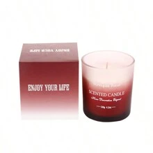 1pc 130g Ombre Scented Candle For Home Decor, Bedroom, Kitchen, Office Fragrance Diffuser Gifts Birthday Graduation - Multicolor - View 6