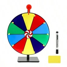 seashpea 1 件旋转奖品轮桌面 - 12 英寸旋转轮，带重型底座，奖品旋转轮，带标记和擦除功能的奖品轮，适用于狂欢节派对酒吧财富游戏