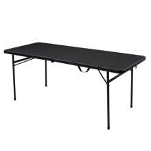 Mainstays 6 Foot Bi-Fold Plastic Folding Table, B.Lack - màu đen - Xem 2