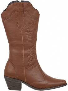 GiGiL Women's Texana Rodeio Country Boots High Shaft Pointed Toe - 駝色 - 查看 4