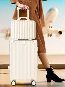 Aluminum Frame 20/22/24/26 Inch Luggage & Cosmetic Storage 2pcs Set, With Spinner Wheels, Carry-On Size Suitcase Travel Suitcase Suitcases Suit Case Travel Luggage Carry On Suitcase Carry On Hand Luggage Suitcase Set Luggage Set Luggage Bag - Multicolor - View 2