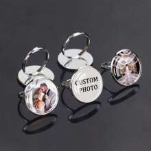 1pc Customized Ring Circular Photo Customized Ring Men's And Women's Jewelry Unique Gift For Holiday Commemoration
