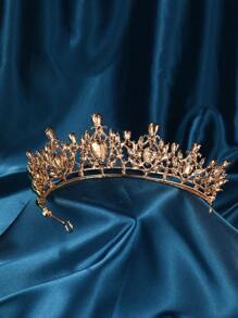 Queen Crown Rhinestone Wedding Crowns, Crystal Tiaras For Women For Birthday Prom Pageant Party,Valentine's Day Gifts, Valentine's Headband Decoration, Wedding Crown Decoration,Summer,Beach - Multicolor - View 11