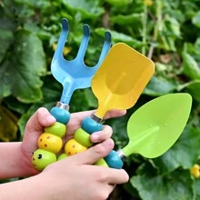 1pc/3pcs Home Gardening Tool, Outdoor Yard Garden Trowel Shovel, Garden Planting Iron Shovel Rake Tool, Flower Planting Tool, Garden Trowel, Cultivating Tool, Potting Trowel, Balcony Planting Tool, Fun Planting, For Flowers And Succulents, Including Soil Cultivator, Transplanting Trowel, Hand Rake