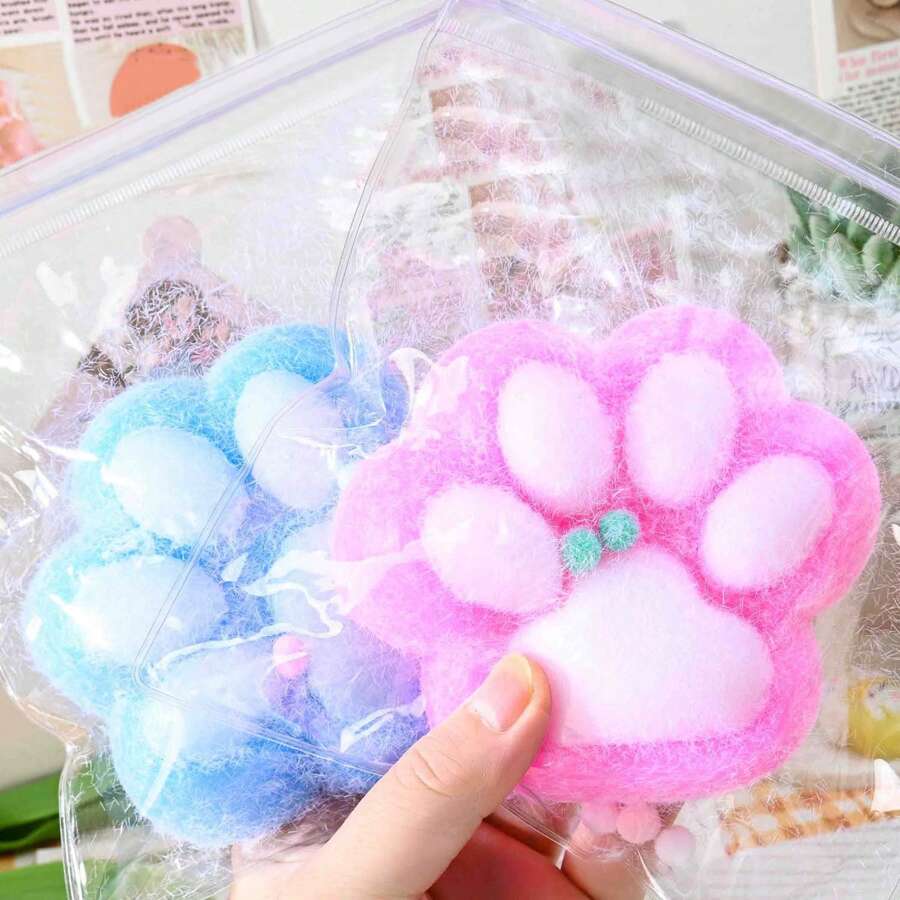 5 Pezzi di Giocattoli Appiccicosi a Forma di Zampa di Gatto, Giocattoli da Schiacciare a Forma di Zampa di Gatto, Palline di Pelo Appiccicose a Forma di Zampa di Gatto, Giocattoli Antistress Appiccicosi a Forma di Zampa di Gatto, Articoli Divertenti, Adatti per Adulti, Colori Casuali