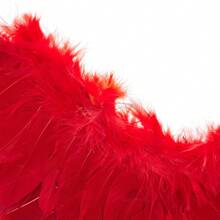 Adult Angel Wings Deluxe Feather Wings With Elastic Straps Halloween Costume Accessory For Men Women - 紅色 - 查看 4