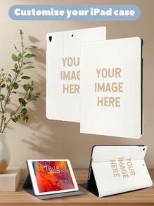 Custom Photo Case Personalized Cover IPad Case Customized Name Initials Monogram IPad Smart Case IPad Flip Stand Birthday Gift Cute Case - IPad 9 - View 4