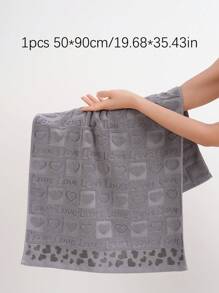 QIBHI 1/2/3 pezzi Asciugamano da bagno con motivo jacquard a forma di cuore/1 pezzo Asciugamano viso, in spugna, per una casa accogliente, per coppie, feste, San Valentino, in varie misure, assorbente e morbido, per scuola, salone di bellezza, casa, bagno, doccia, hotel, sport, essenziali per la casa, asciugamano, cura della pelle
