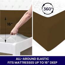 Luxurious Ultra Soft 3-Piece Bamboo Fiber Bed Sheet Set With Deep Pockets - Twin - Chocolate - View 7