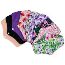 Set de 5 almohadillas sanitarias reutilizables y lavables, forros panty, almohadillas menstruales reutilizables de carbón de bambú para incontinencia, color aleatorio
