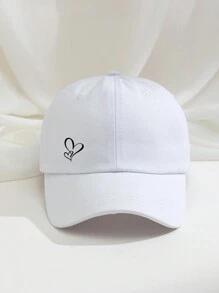 1pc Outdoor Printed Double-Layer Heart Shaped Baseball Cap, Breathable Adjustable Golf Sun Hat For Women, Fashionable Curved Brim Sun Hat For Men, All-Season Couple Hat Gift For Valentine's Day Valentines - Baseball Cap - View 13