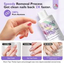 SAVILAND Nail Polish Remover: 2 PCS Effective Nail Remover Kit Magic Nail Remover Tool Safe Speed Up Removal For Nail Polish Gel Nails Acrylic Nail Dip Nail & Gel X Nail Salon Use - Clear - View 7
