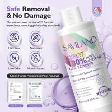 SAVILAND Nail Polish Remover: 2 PCS Effective Nail Remover Kit Magic Nail Remover Tool Safe Speed Up Removal For Nail Polish Gel Nails Acrylic Nail Dip Nail & Gel X Nail Salon Use - Clear - View 5