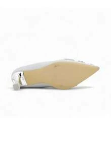 Luxury Sequin & Rhinestone Embroidered Pointed Toe High Heels For Wedding, Party, Celebration Stylish High Heels - Argent - View 5