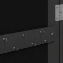 Stylish Wall Mounted Black Mirror Cabinet With Lighting Storage Organizer - Black - View 9