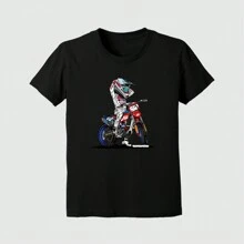 Motocross T-Shirt Turma Do Hard Race Moto Trilha Off Road Enduro Hard (Children's And Adult Sizes) Men's Women's Unisex - 黑色 - 查看 1