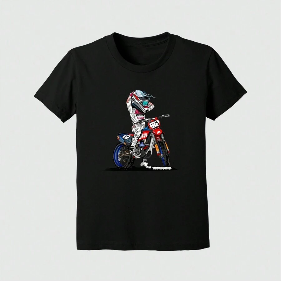 Motocross T-Shirt Turma Do Hard Race Moto Trilha Off Road Enduro Hard (Children's And Adult Sizes) Men's Women's Unisex - 黑色 - 查看 1
