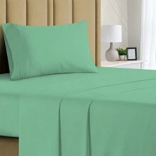 Luxurious Ultra Soft 3-Piece Bamboo Fiber Bed Sheet Set With Deep Pockets - Twin - Turquoise - View 2