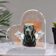 You Smiled With Your Eyes Custom Dog Acrylic Plaque, Personalized Heart Shaped Deceased Pet Plaque, Pet Memorial Gifts,Four Patterns To Choose From