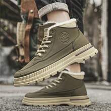 Neue Stil Mittelhohe Lässig Herrenschuhe, & vielseitiges Design, weiche Fütterung für Komfort, wasserdichtes Lederobermaterial, Schnürung, rutschfeste & langanhaltend Laufsohle, Outdoor Lässig Arbeitsschuhe