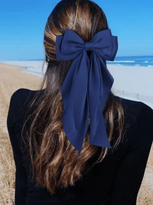 1/15/25 Pieces Random Color Ladies Big Bow Hair Ornament, Long Tail Silk Satin, Best Gift For Valentine's Day Party Girls, Beautiful Bow Metal Hairpins For Everyday, Party, Travel, Prompt Logistics, Top Quality Valentines,Hair Accessories,Hair Clips,Hair Slide,Hair Barrettes Claw Clips, School Stuff - Multicolor - View 8