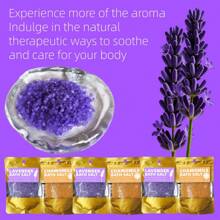 Natural Bath Salt, Lavender&Chamomile Mineral Sea Salt, 6 Bag, Easily Dissolving Sea Salts For Soaking & Bathing, Foot Soak, Skin Nourishing Fine Sea Salt