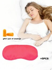 1/5/10pcs Light Blocking One-Time-Use Eye Mask, Breathable Polyester Eye Covers For Sleeping, Travel, Hotels; With Complementary Earplugs,School,Back To School,Travel,Travel Essentials,Home Essentials,Eye Mask,Sleep Mask - Multicolor - View 16