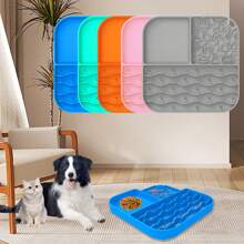 1 件宠物慢食垫，硅胶慢食垫，慢食防止窒息和呕吐，促进宠物健康，材质，适用于猫和狗，有助于缓解焦虑