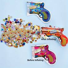 10/20 piezas Pistola de fuegos artificiales inflable, cohetes confeti de colores manuales automáticos, adecuados para Año Nuevo, Navidad, bodas, graduaciones, reuniones de bar, animadoras - Multicolor - Ver 2