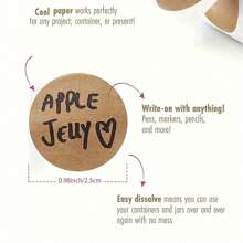 500pcs/1Rolls Kraft Paper Round Self-Adhesive Label Item Category Name Sticker Personalized Label Love Self-Adhesive Label Item Category Name Sticker Personalized Label DIY Holiday Decorating Baking Stickers
