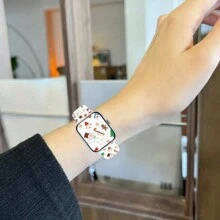1 Dây đeo silicon hình người tuyết trắng theo chủ đề Giáng sinh cho đồng hồ Apple - Dây đeo thay thế mềm mại có móc cho mẫu 38/40/41/42/44/45/49mm SE/ Ultra2/9/8/7/5/4/3/2/1 dành cho nam và nữ làm quà tặng Giáng sinh hoàn hảo - người tuyết trắng - Xem 5