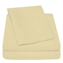 Luxurious Ultra Soft 3-Piece Bamboo Fiber Bed Sheet Set With Deep Pockets - Twin - Cream - View 3