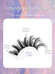 5 Pairs Asiteo Faux Mink Eyelashes, Transparent Band, Fluffy & Natural, Thin & Invisible, 3D Lashes - 尖尾漫畫款 - 查看 6