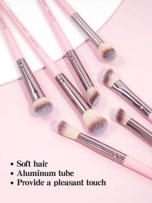 MAANGE 73件套圣诞主题专业化妆工具套装，含圣诞礼盒，30支柔软面部化妆刷+43件粉扑配件，包括粉底刷、散粉刷、腮红刷、眼影刷、修容刷、遮瑕刷、高光刷、晕染刷、眉刷、唇刷、细节刷等。化妆工具采用柔软纤维材质，方便携带，是旅行的理想之选，也是送给女性和女孩的礼物。套装包含齐全的化妆刷，是完整的化妆工具包，也是送给女性和女孩的完美礼物。 - 粉色 - 查看 5