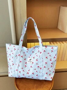Bolsa de tela estampada, ideal para vacaciones, ocio, compras, bolso de hombro, bolsa de compras, viajes a corta distancia, bolso de viaje grande de hombro, nueva bolsa de verano, bolsa de viaje para mamá, estilo artístico de bolsa escolar y mochila para mujeres o estudiantes, perfecta para libros, compras, regreso a la escuela y talla grande