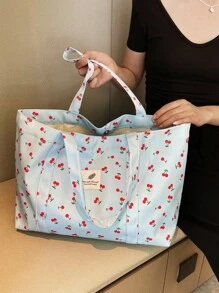 Bolsa de tela estampada, ideal para vacaciones, ocio, compras, bolso de hombro, bolsa de compras, viajes a corta distancia, bolso de viaje grande de hombro, nueva bolsa de verano, bolsa de viaje para mamá, estilo artístico de bolsa escolar y mochila para mujeres o estudiantes, perfecta para libros, compras, regreso a la escuela y talla grande