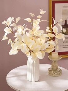 1 件/3 件丝绸人造桉树茎假桉树茎带叶浆果绿植植物树枝花卉装饰用于花瓶填充婚礼派对家居插花波西米亚风装饰、情人节、礼物礼物生日毕业 - 黃色 - 查看 1