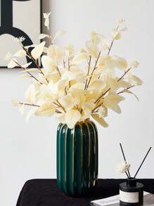 1 件/3 件丝绸人造桉树茎假桉树茎带叶浆果绿植植物树枝花卉装饰用于花瓶填充婚礼派对家居插花波西米亚风装饰、情人节、礼物礼物生日毕业 - 黃色 - 查看 4