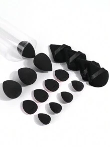 MAANGE 30pcs Professional Makeup Brushes With Velvet Bag+20pcs Powder Puff Accessories+1pc Silicone Cleaning Bowl+1pc Waterproof Wash Bag,Makeup Tools With Soft Brush Hair For Easy Carrying,Foundation Brush,Eye Shadow Brush,Blending Brush,Eyebrow Brush,Brush Set For Travel - 黑色 - 查看 6