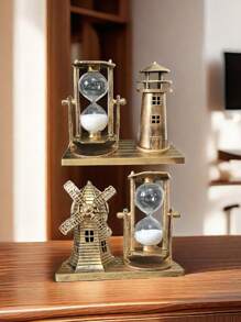 1pc Retro Style Lighthouse And Windmill Shaped Decoration, Home Ornament, Student Gift Birthday