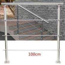 kangten 304 Stainless Steel Handrail Kit Outdoor Grab Rail Mobility Aid Garden Steps Stair Railing Step 3 Cross Bars Handrail - Silver - View 7
