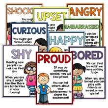 10 Carteles educativos de inglés sobre emociones para niños en edad preescolar, carteles de desarrollo infantil divertido y de aprendizaje para que los niños crezcan - Multicolor - Ver 11