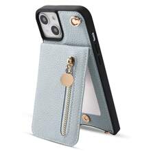 Planner-Style Shoulder Strap Crossbody Phone Case With Ring Compatible With Iphone, Women Elegant Water-Resistant Anti-Drop Adjustable Shoulder Strap Phone Wallet With Card Slots And Zipper Pouch, Gift